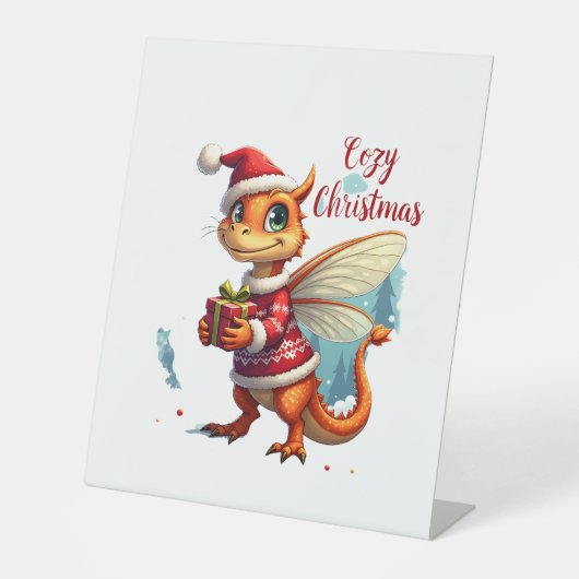 居心地の良いドラゴンフライ・クリスマス 台座サイン (正面)