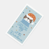 居心地の良いニッツブルーの可愛いクリスマスキャット (コーナー)