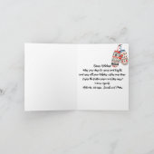 居心地の良いニットのクリスマスウィンターミトン カード (内部)