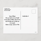 居心地の良いニットのクリスマス シーズンポストカード (裏面)