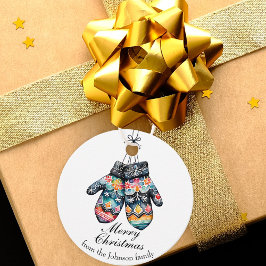 居心地の良いニットの冬のミッテンクリスマス フェイバータグ