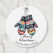 居心地の良いニットの冬のミッテンクリスマス フェイバータグ (正面)