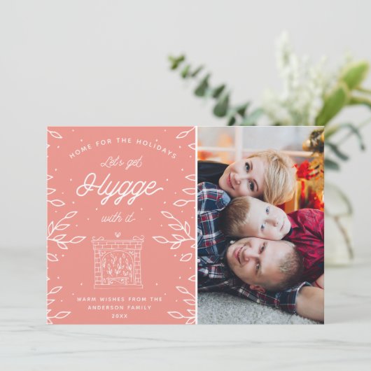 居心地の良いハイゲモダンスカンジナビアのコーラルピンクの写真 シーズンカード (スタンド正面)