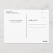 居心地の良いハイランドカウニューアドレスクリスマスムービング ポストカード (裏面)