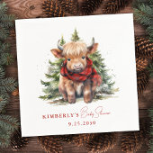 居心地の良いハイランドカウファーム動物の冬のベビーシャワー スタンダードカクテルナプキン