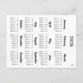 居心地の良いハイランド牛2025カレンダークリスマスカード シーズンポストカード (裏面)