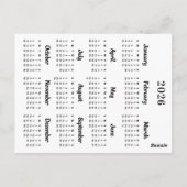 居心地の良いハイランド牛2025カレンダークリスマスカード ポストカード (裏面)