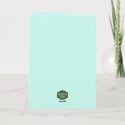 居心地の良いハリネズミとワイルドフラワーフォレスト カード (裏面)