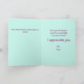 居心地の良いハリネズミとワイルドフラワーフォレスト カード (内部)