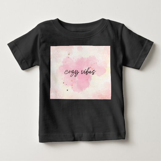 居心地の良いバイブソフト素材生地Tシャツ ベビーTシャツ (正面)