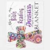 居心地の良いバイブル読ズ フリースブランケット (正面)
