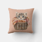 居心地の良いバスケットキャットピロー – Cinnamon Edition クッション (裏面)