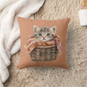 居心地の良いバスケットキャットピロー – Terracotta Edition クッション (ブランケット)