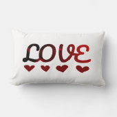 居心地の良いバレンタイン枕と愛デザイン ランバークッション (正面)