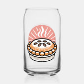 居心地の良いパイイラストレーション：暖かいパイ暖かい瞬間 ガラス缶 (正面)