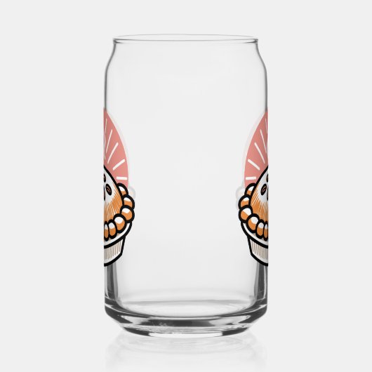 居心地の良いパイイラストレーション：暖かいパイ暖かい瞬間 ガラス缶 (右)