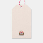 居心地の良いパイイラストレーション:暖かいパイ暖かい瞬間 ギフトタグ (裏面)