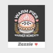 居心地の良いパイイラストレーション：暖かいパイ暖かい瞬間 シール (シート)