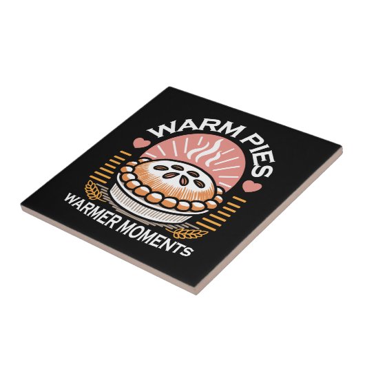 居心地の良いパイイラストレーション：暖かいパイ暖かい瞬間 タイル (側面)