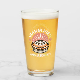 居心地の良いパイイラストレーション：暖かいパイ暖かい瞬間 タンブラーグラス