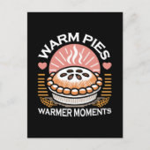 居心地の良いパイイラストレーション：暖かいパイ暖かい瞬間 ポストカード (正面)