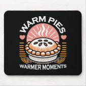 居心地の良いパイイラストレーション:暖かいパイ暖かい瞬間 マウスパッド (正面)