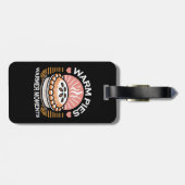 居心地の良いパイイラストレーション：暖かいパイ暖かい瞬間 ラゲッジタグ (裏面横)