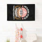 居心地の良いパイイラストレーション:暖かいパイ暖かい瞬間 横断幕 (インサイチュ)