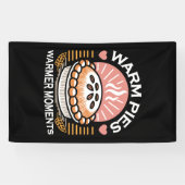 居心地の良いパイイラストレーション:暖かいパイ暖かい瞬間 横断幕 (横)