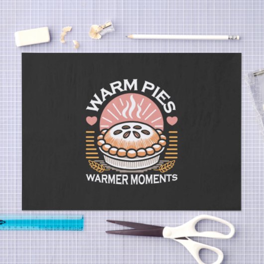 居心地の良いパイイラストレーション:暖かいパイ暖かい瞬間 薄葉紙 (クラフト)