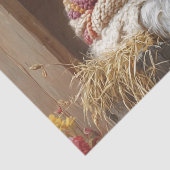 居心地の良いヒツジとウサギと納屋で花を咲かせる 薄葉紙 (詳細)