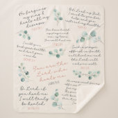 居心地の良いヒーリング聖なる書物、 経典祈りの言葉IクリスチャンギフトI シェルパブランケット (正面)