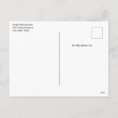 居心地の良いビクトリアン暖炉クリスマス シーズンポストカード (裏面)