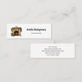 居心地の良いビクトリアン暖炉クリスマス スキニー名刺