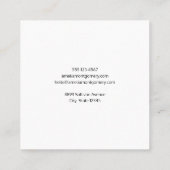 居心地の良いビクトリアン暖炉クリスマス スクエア名刺 (裏面)