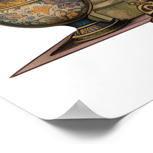 居心地の良いビクトリアン暖炉クリスマス ポスター (角)