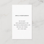 居心地の良いビクトリアン暖炉クリスマス 名刺 (裏面)