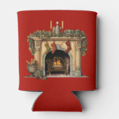 居心地の良いビクトリアン暖炉クリスマス 缶クーラー (裏面)