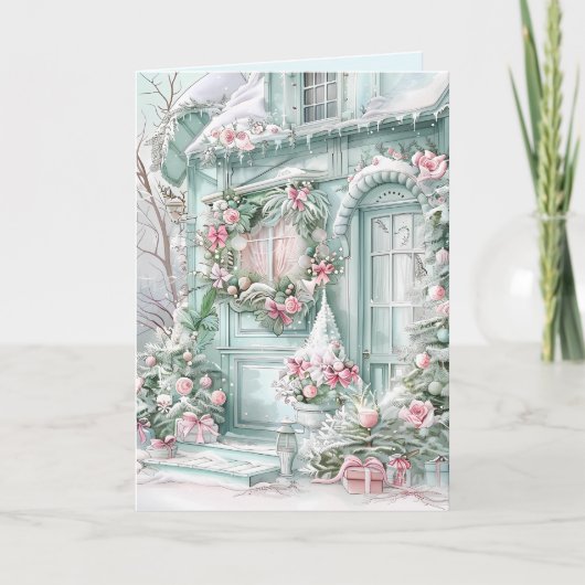 居心地の良いビンテージクリスマスカード カード (正面)