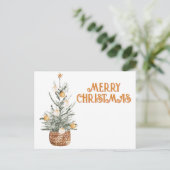 居心地の良いビンテージクリスマスツリー シーズンポストカード (スタンド正面)