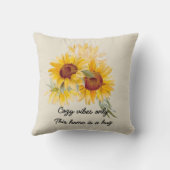 居心地の良いビーブオンウィズサンフラワーズ装飾用クッション クッション (裏面)