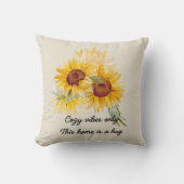 居心地の良いビーブオンウィズサンフラワーズ装飾用クッション クッション (正面)