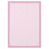 居心地の良いピンクの格子柄のテーブルクロスで毎日の食事 テーブルクロス (正面)