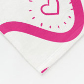 居心地の良いピンクの波とハートパターンブランケット フリースブランケット (角)