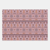 居心地の良いフェア島クリスマスセーターの模様 ラッピングペーパーシート (正面)