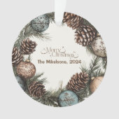 居心地の良いフェスティバル素朴クリスマス オーナメント (正面)