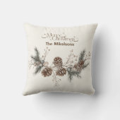 居心地の良いフェスティバル素朴クリスマス クッション (裏面)