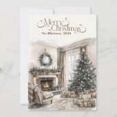 居心地の良いフェスティバル素朴クリスマス シーズンカード (正面)