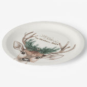 居心地の良いフェスティバル素朴クリスマス ペーパープレート (アングル)