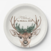 居心地の良いフェスティバル素朴クリスマス ペーパープレート (正面)